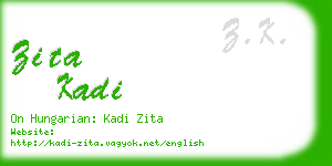 zita kadi business card